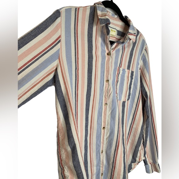 Anthropologie Maeve Chatham Striped Button Down Size Medium - Picture 8 of 10